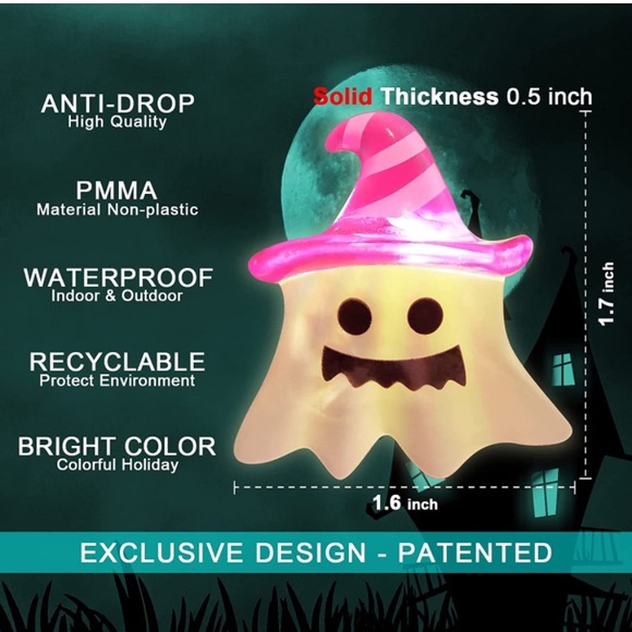 Halloween String Lights, 11Ft 30 LEDs Ghost - Picture 3 of 5